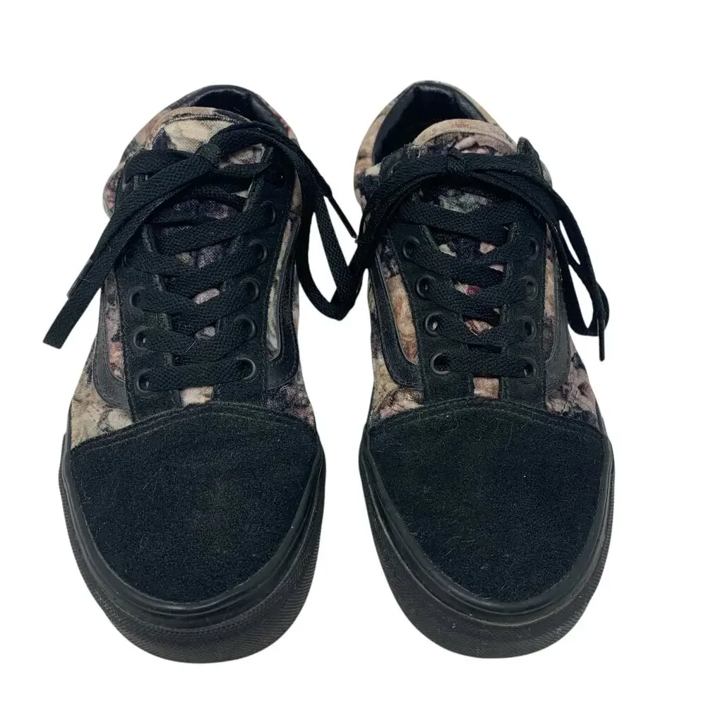 Vans Floral Velvet Shoes Womens Size 7.5